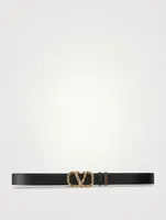 Crystal VLOGO Leather Belt