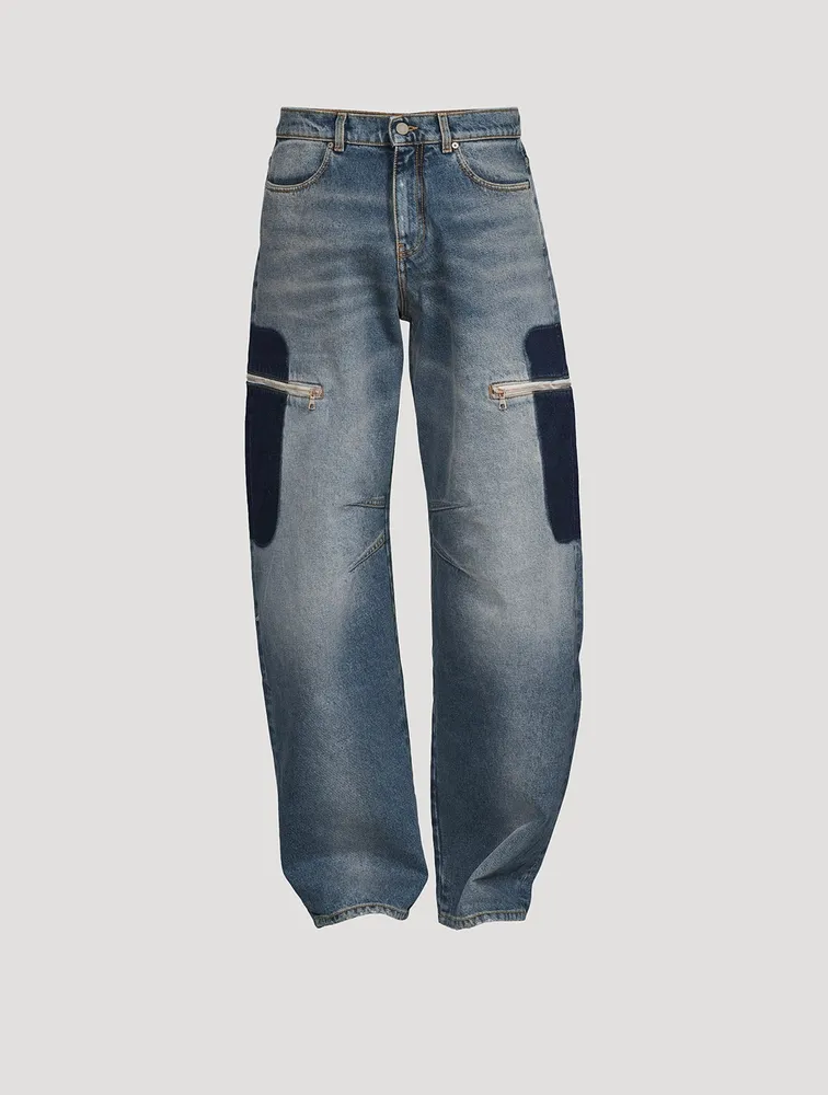 Reserve Dye Tapered-Leg Jeans