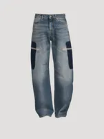 Reserve Dye Tapered-Leg Jeans