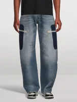 Reserve Dye Tapered-Leg Jeans