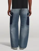 Reserve Dye Tapered-Leg Jeans