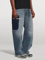 Reserve Dye Tapered-Leg Jeans