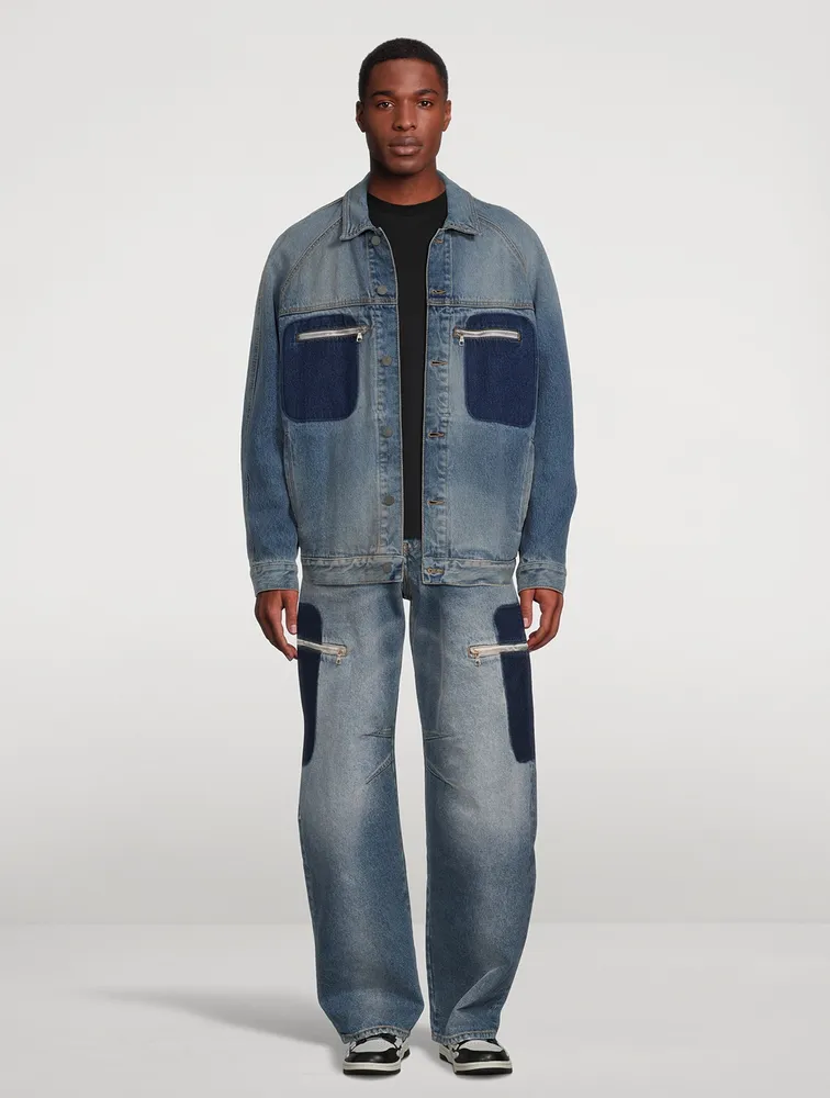 Reserve Dye Tapered-Leg Jeans