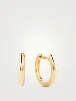 Mini 14K Gold Dome Huggie Hoop Earrings