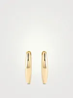 Mini 14K Gold Dome Huggie Hoop Earrings