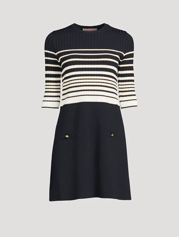 Striped A-Line Mini Dress