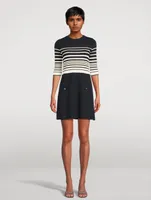 Striped A-Line Mini Dress