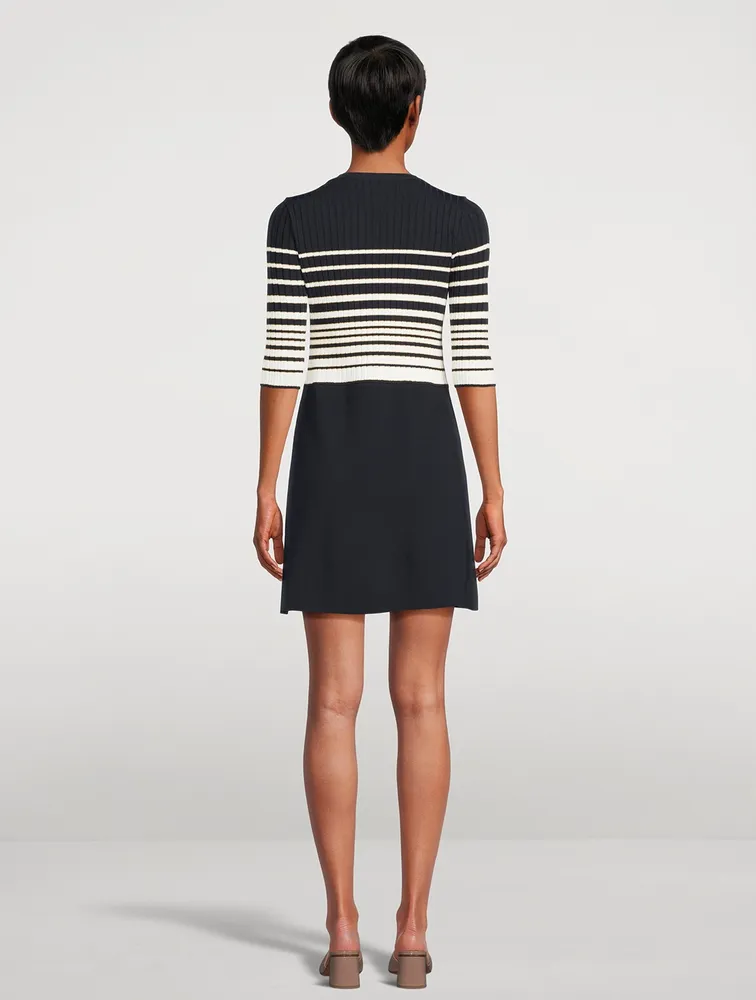 Striped A-Line Mini Dress