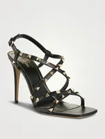 Rockstud Leather Slingback Sandals