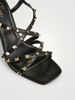 Rockstud Leather Slingback Sandals