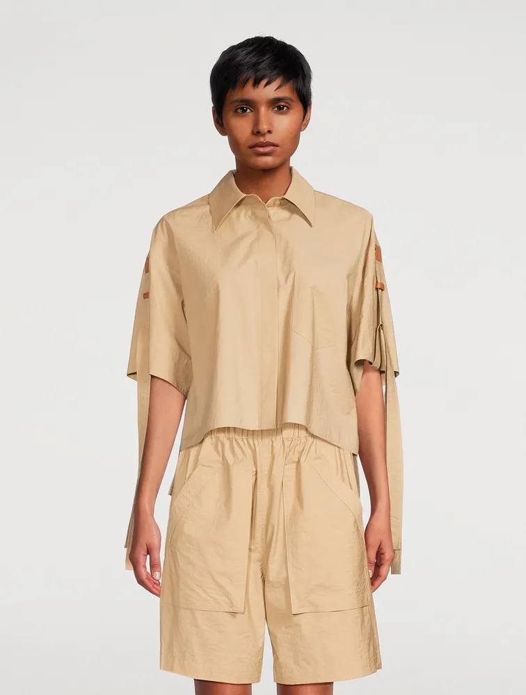 Loewe x Paula’s Ibiza Cotton Cropped Workwear Shirt