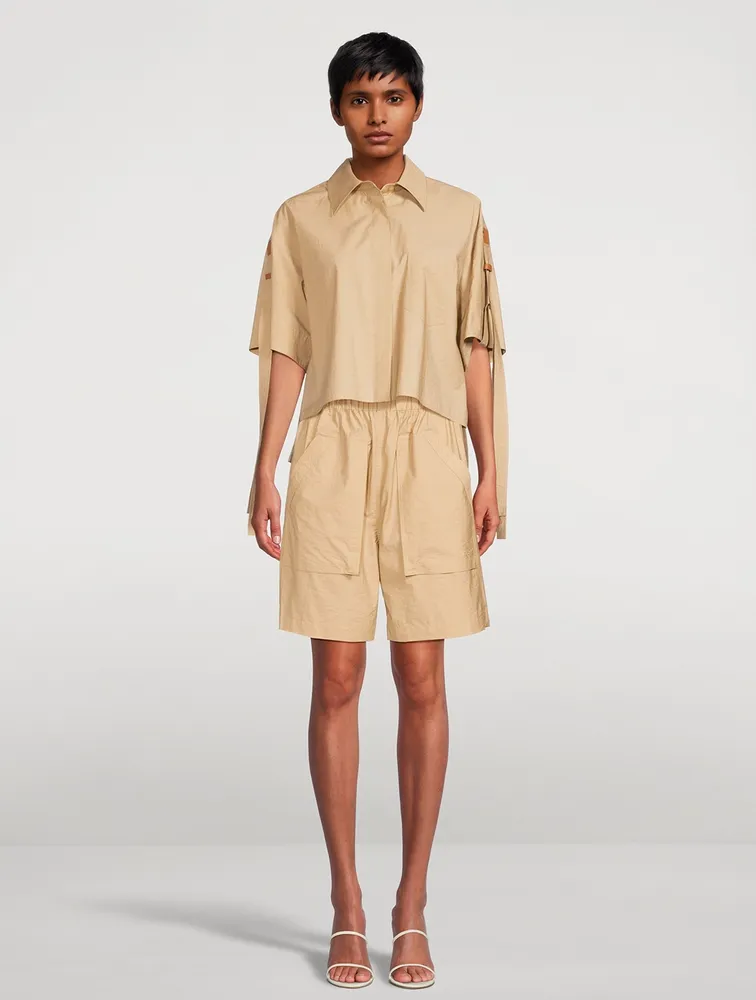 Loewe x Paula’s Ibiza Cotton Cropped Workwear Shirt