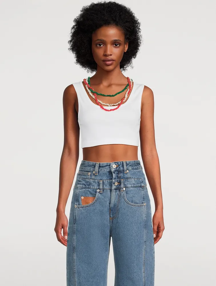 Loewe x Paula’s Ibiza Embellished Tank Top