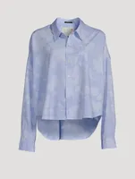 Cropped Shirt Tie-Dye Print