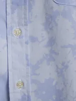 Cropped Shirt Tie-Dye Print