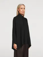 Double Stand Collar Silk Shirt