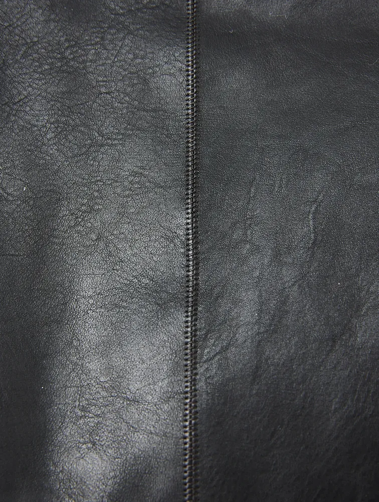 Elio Bourse Leather Tote Bag