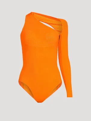 Asymmetric One-Piece Swimsuit