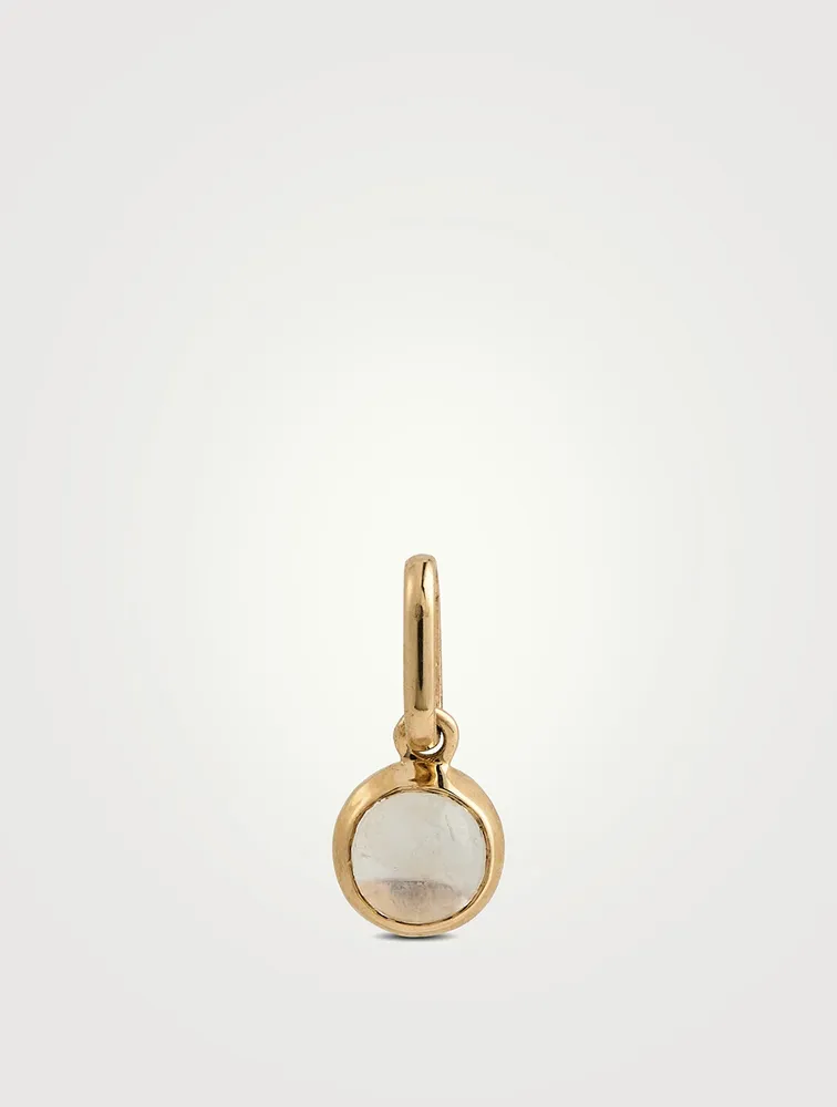 Bonheur 14K Gold Pendant Charm With Moonstone