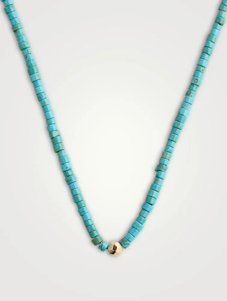 Bohème Turquoise Heishi Rondelle Necklace