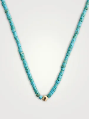 Bohème Turquoise Heishi Rondelle Necklace