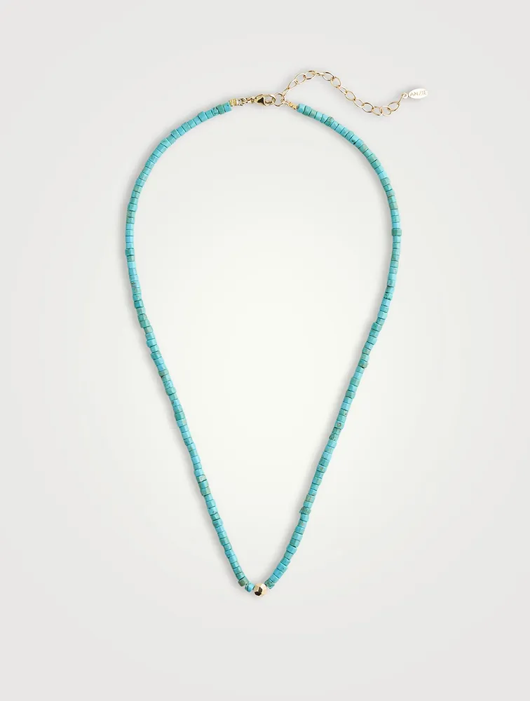 Bohème Turquoise Heishi Rondelle Necklace