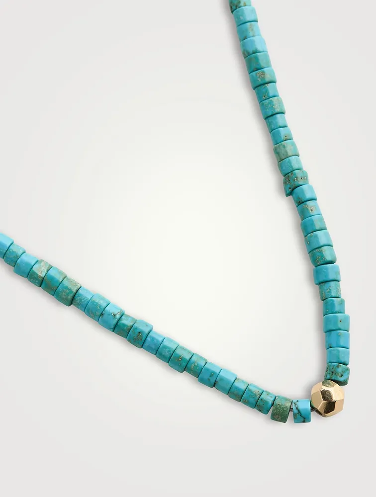 Bohème Turquoise Heishi Rondelle Necklace