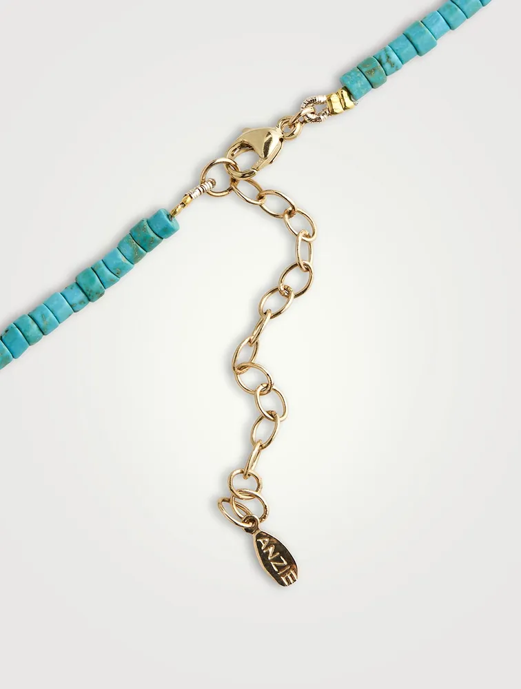 Bohème Turquoise Heishi Rondelle Necklace