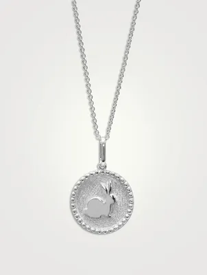 Dew Drop 14K Gold Year Of The Rabbit Medallion Necklace