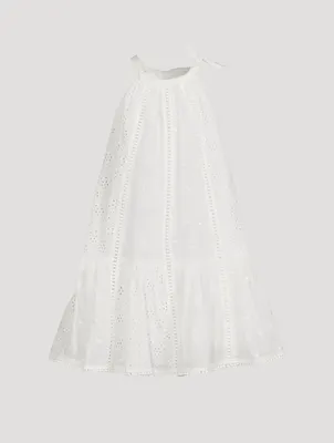 Devi Cotton Lace Halter Dress