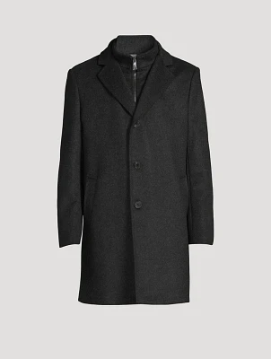 Wool And Cashmere Coat With Bib