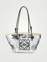 Loewe Sequin Small Anagram Basket Bag - Black – Borrowed From