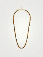 Brown Tiger Eye Beaded Necklace