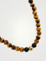 Brown Tiger Eye Beaded Necklace