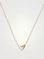 Love Letter 14K Gold Single Diamond A Necklace