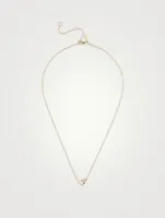 Love Letter 14K Gold Single Diamond A Necklace