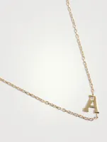 Love Letter 14K Gold Single Diamond A Necklace