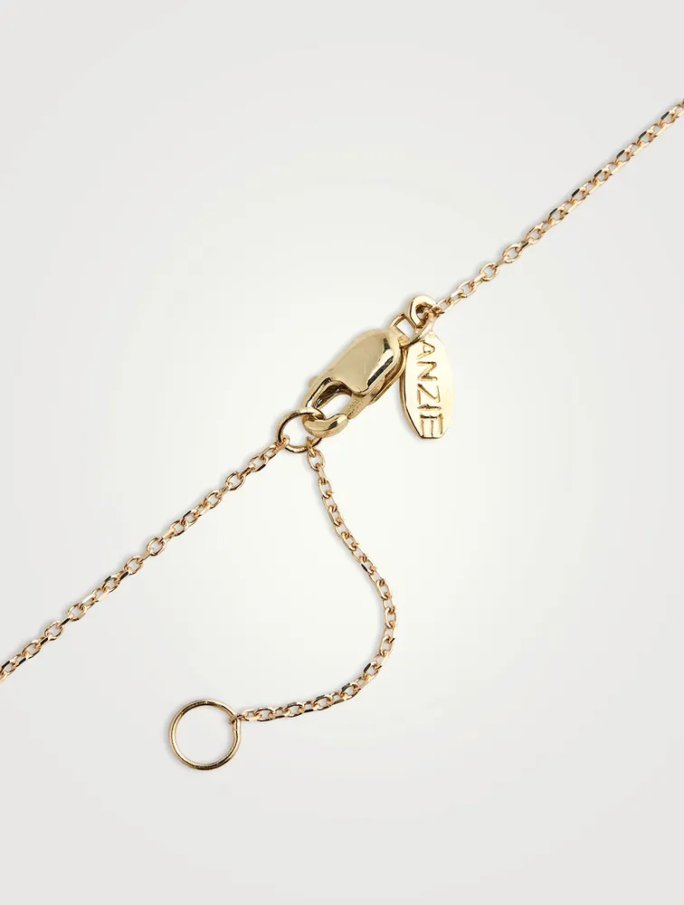 Love Letter 14K Gold Single Diamond A Necklace