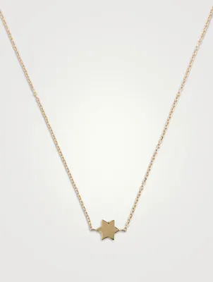 Love Letter 14K Gold Star Of David Necklace