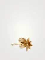 Jac+Jo 14K Gold Icon Starburst Stud Earring With Diamond