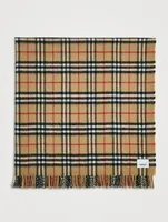 Check Cashmere Baby Blanket