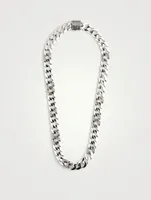 14MM Silver Curb Chain Necklace