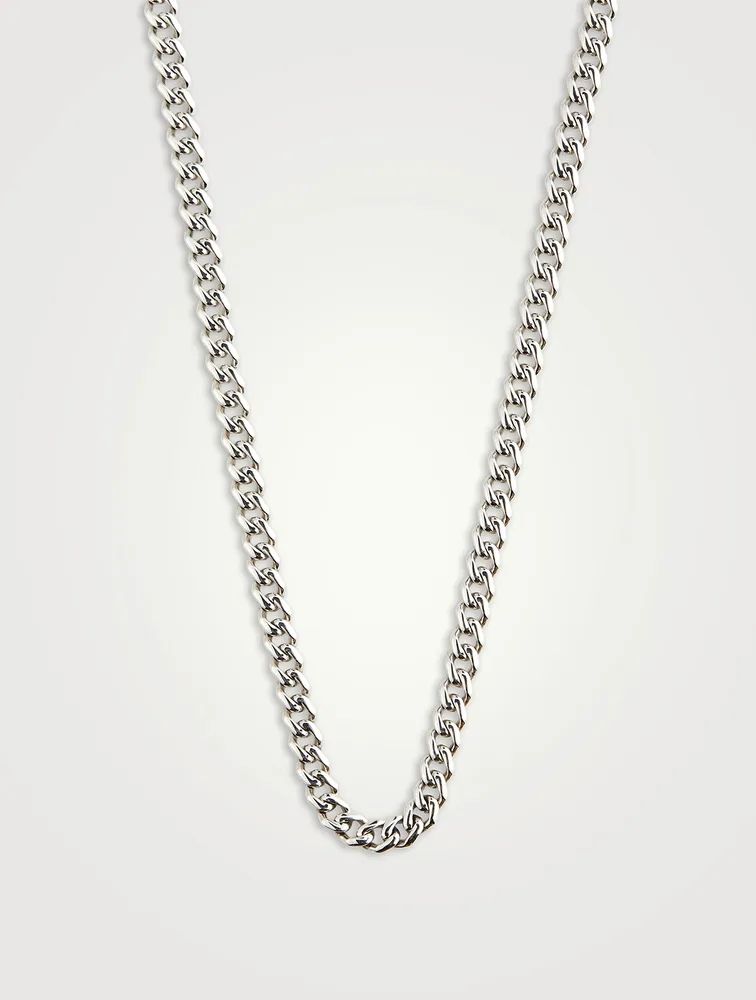 Silver Curb Chain Necklace