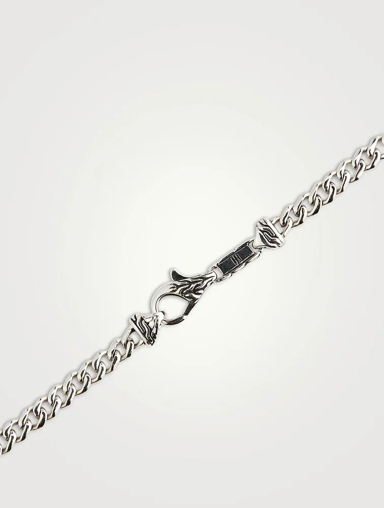 Silver Curb Chain Necklace