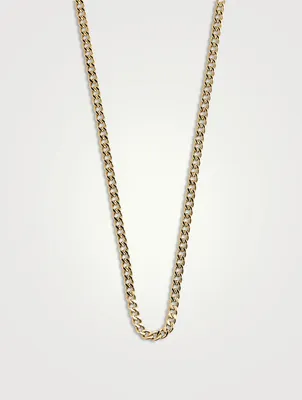 3.6MM Gold Curb Chain Necklace