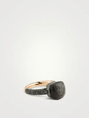 Nudo Classic Ring With Obsidian And Black Diamonds