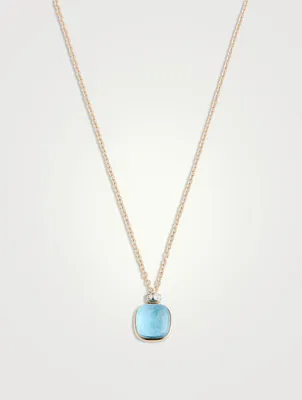 Nudo Classic Pendant Necklace With Sky Blue Topaz And Diamonds