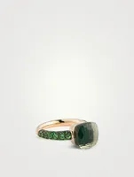Nudo Classic Ring With Prasiolite, Malachite And Tsavorite