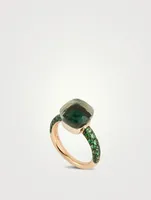 Nudo Classic Ring With Prasiolite, Malachite And Tsavorite