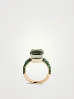 Nudo Classic Ring With Prasiolite, Malachite And Tsavorite
